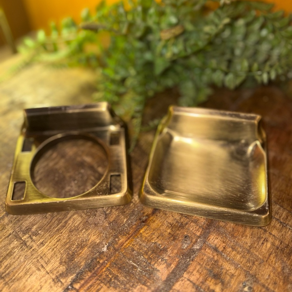 Vintage Brass Bathroom Soap And Toothbrush Holder